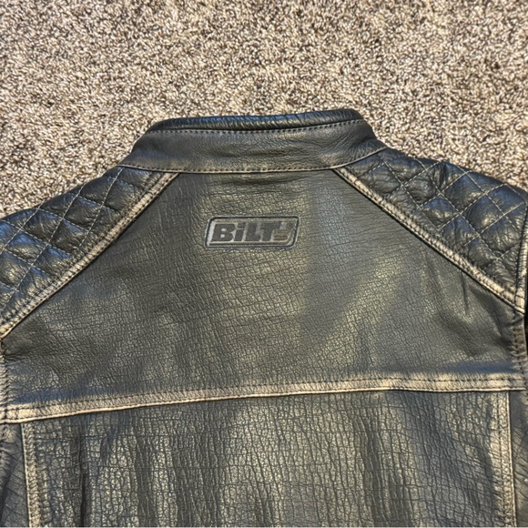 Bilt Alder Custom Dark Brown Quilted Biker Leather Motorcycle Jacket US 48 EU 58 - Picture 3 of 7